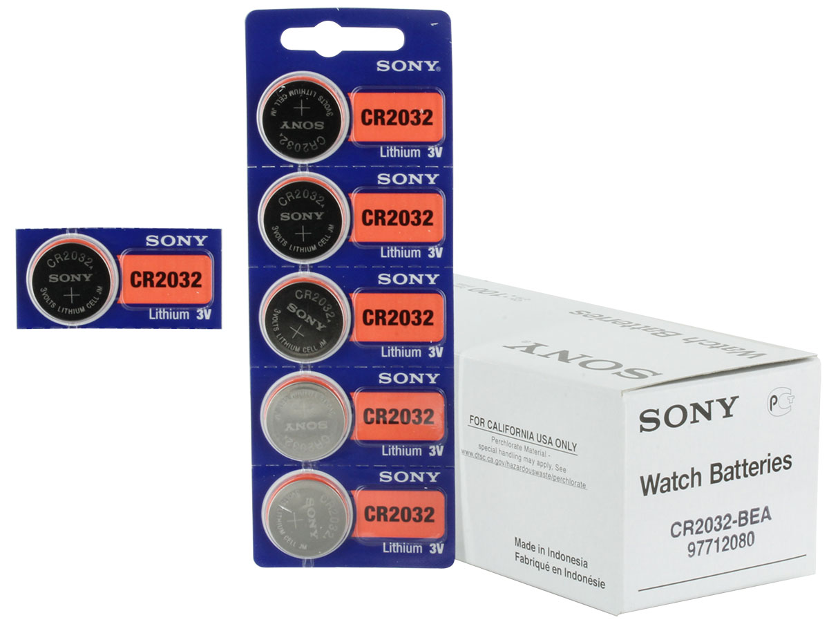 Sony CR2032 Lithium Watch & Electronics 3V Battery 220mAh