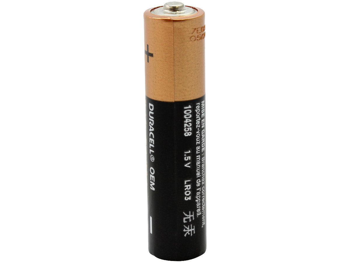 Duracell MN2400 AAA LR03 1.5V Alkaline Button Top Battery - Made in USA ...