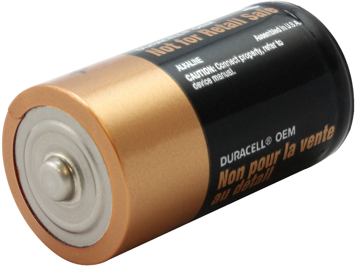 Duracell Duralock MN1400 Ccell 1.5V Alkaline Button Top Battery Made