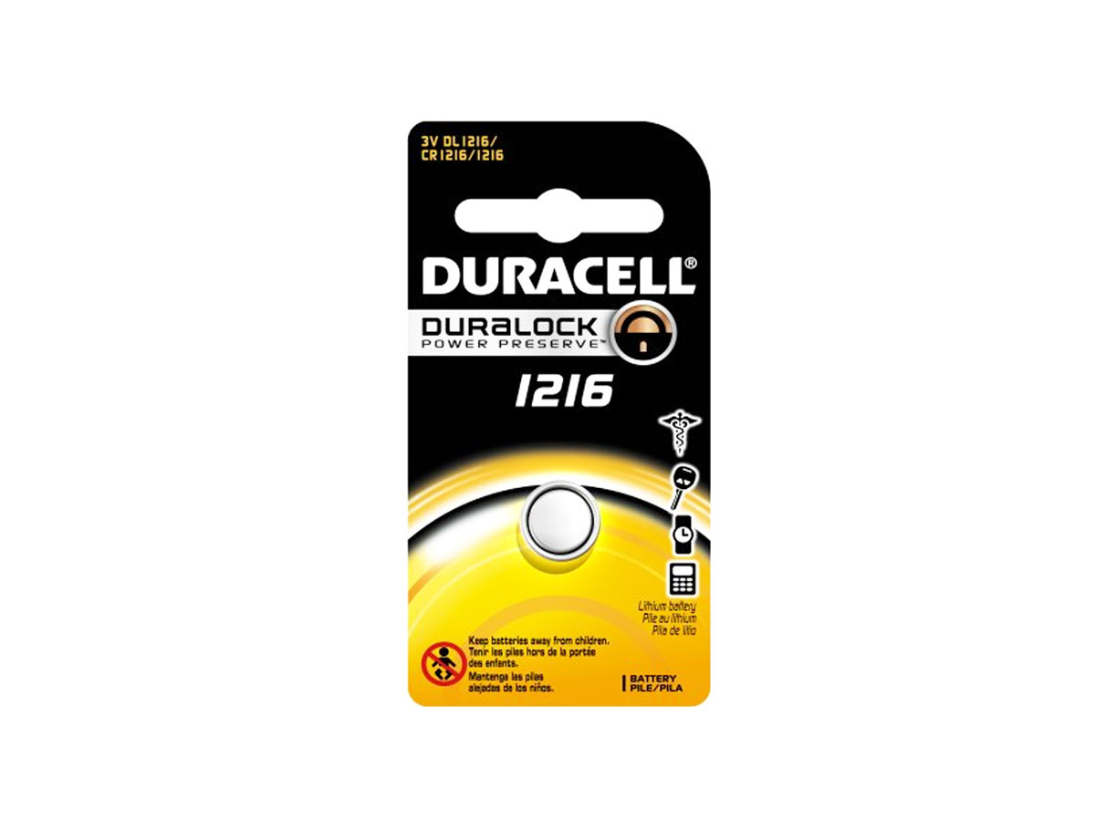 Duracell Duralock CR1216 30mAh Lithium Coin Cell Battery - 1pc
