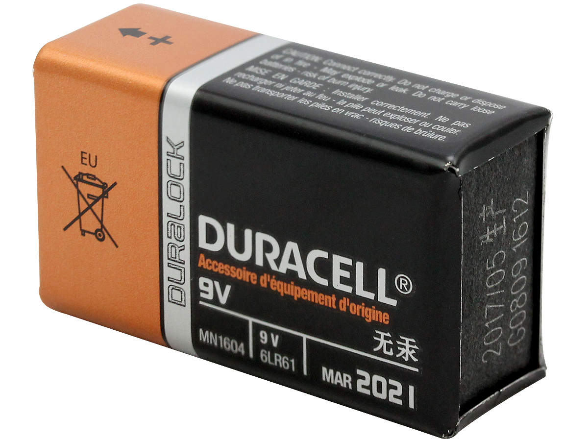 Duracell 9V 6LR61 CopperTop Battery - MN1604B1Z - 2 Pack