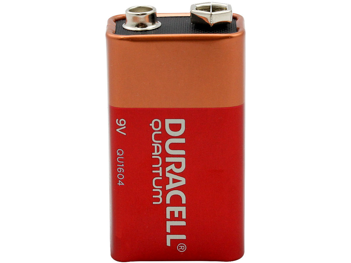 Duracell Quantum QU1604 9V Alkaline Battery with Snap Connectors ...