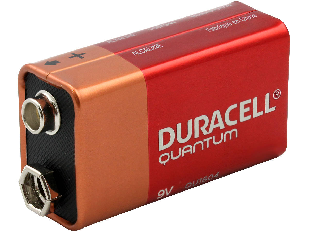 Duracell Quantum QU1604 9V Alkaline Battery with Snap Connectors