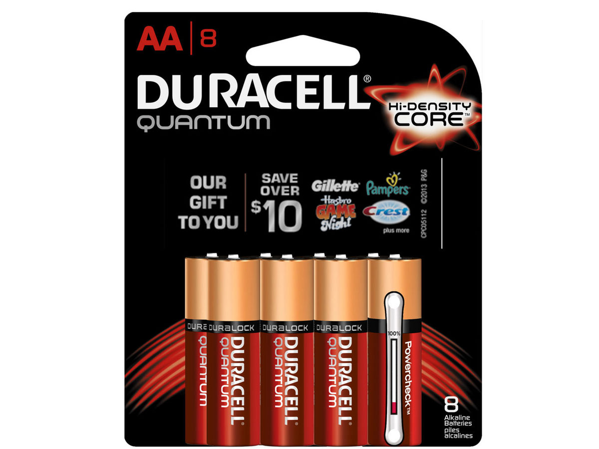 Duracell Quantum QU1500B16Z11 AA 1.5V Alkaline Button Top Batteries 16 Piece Retail Card