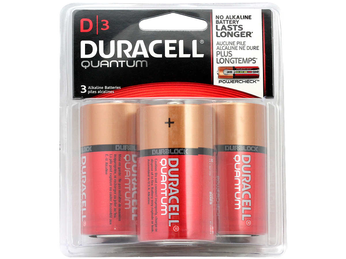 Duracell Quantum QU1300B3 Dcell 1.5V Alkaline Button Top Batteries