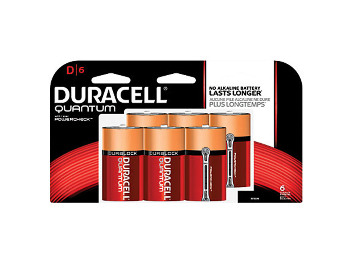 Duracell Quantum QU1300B6 Dcell 1.5V Alkaline Button Top Batteries