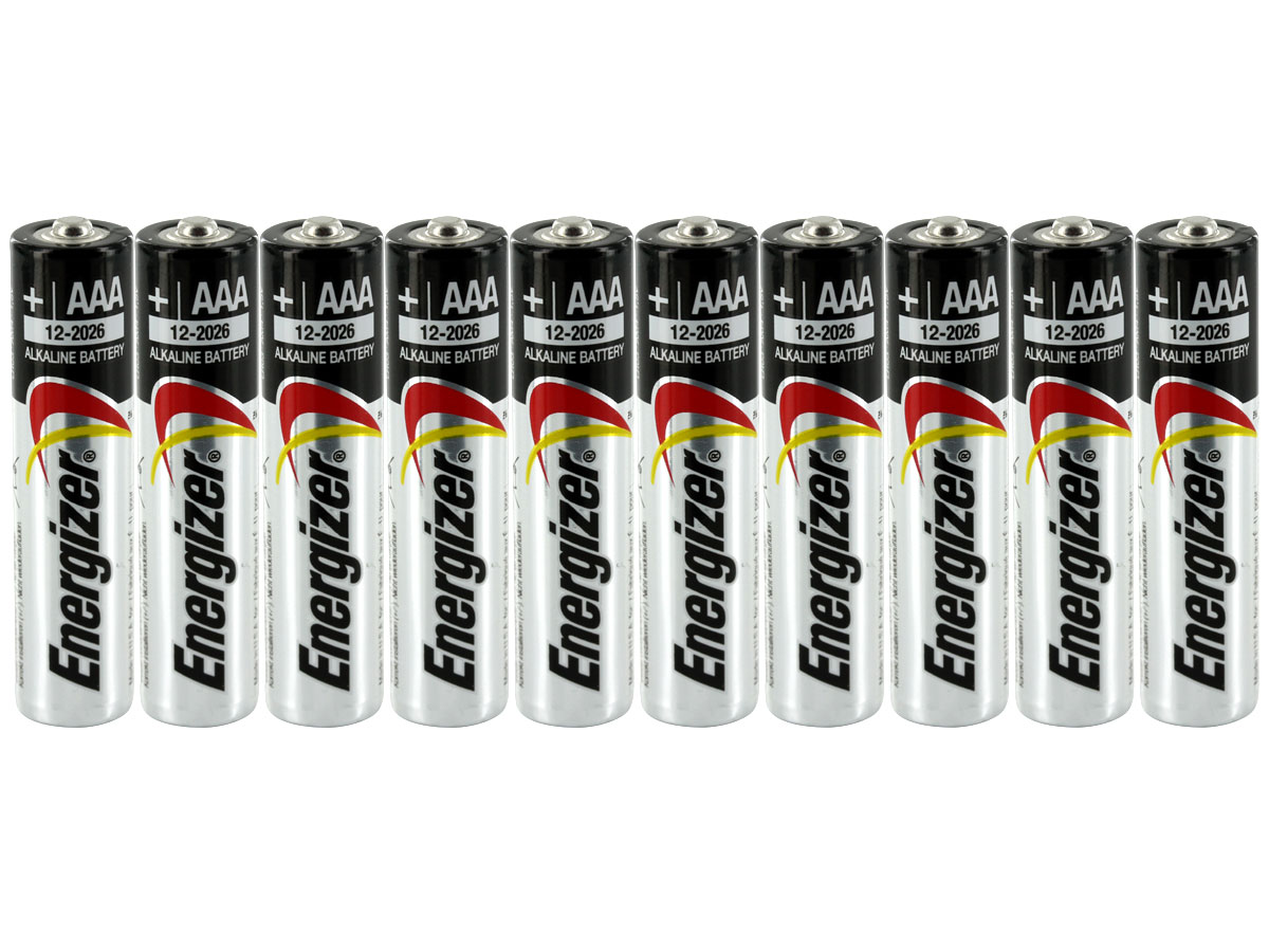 Energizer E92 AAA Batteries10Pack Shrink Wrap for Contractors
