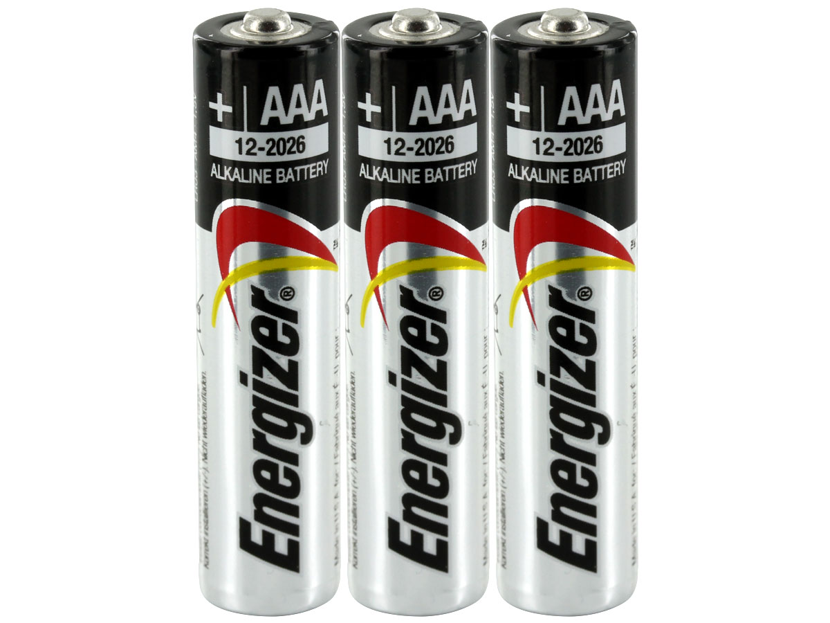 Energizer E92 AAA Batteries3Pack Shrink Wrap for Contractors