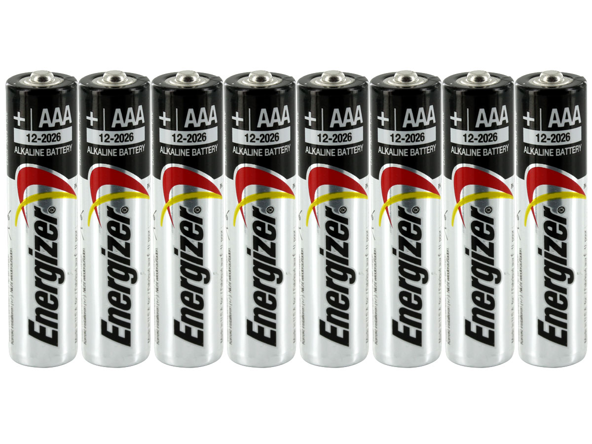 Energizer E92 AAA Batteries8Pack Shrink Wrap for Contractors