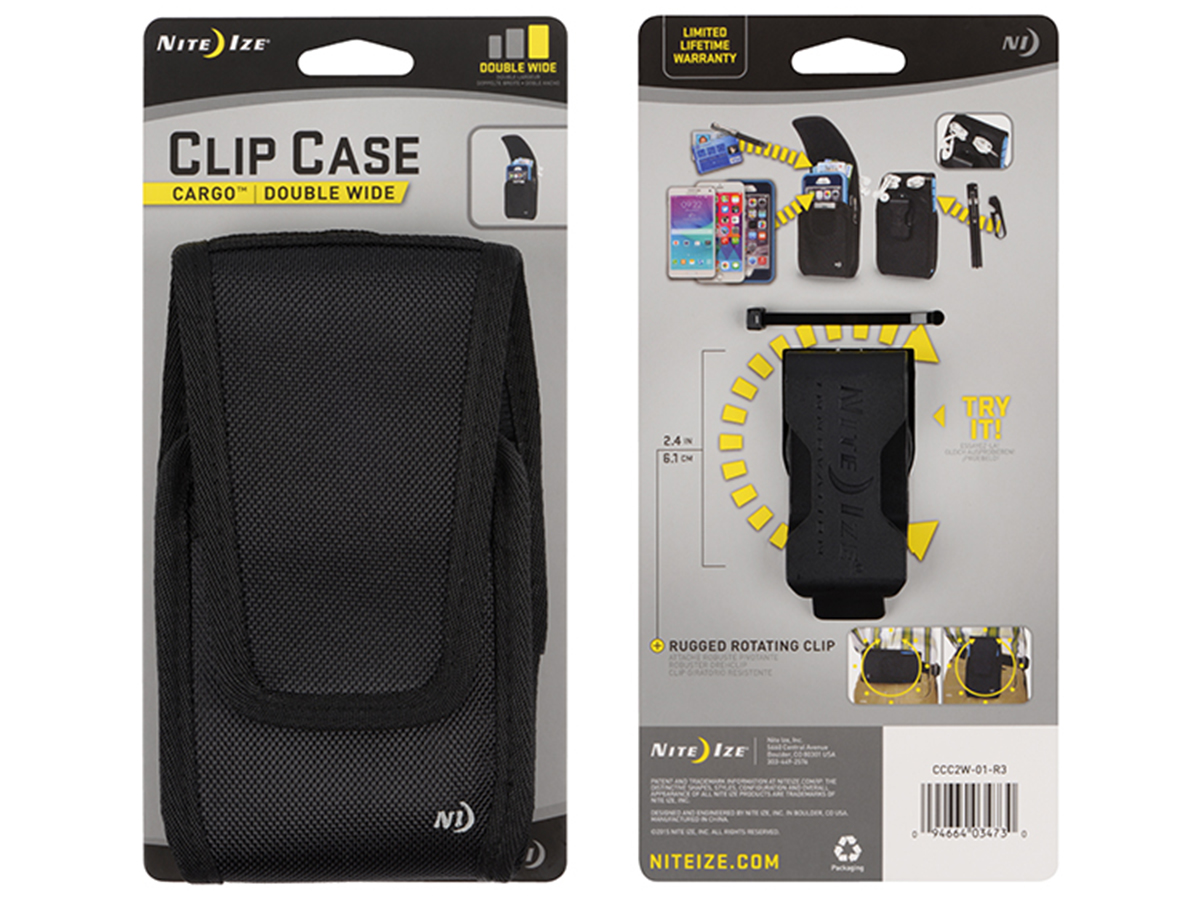 Nite Ize Clip Case Cargo Holster Small, Medium, Large, Tall, Wide or Wide Load Black or