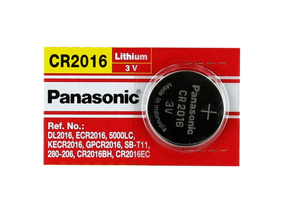 Panasonic CR2016 90mAh 3V Lithium (LiMnO2) Coin Cell Battery - 1 Piece ...