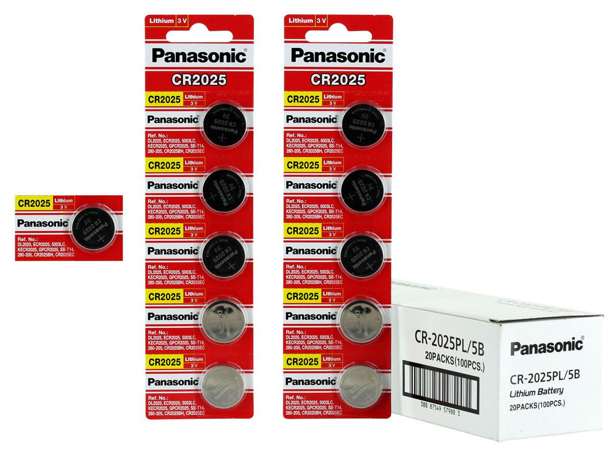 Panasonic CR2025 165mAh 3V Lithium (LiMnO2) Coin Cell Battery 1 Piece