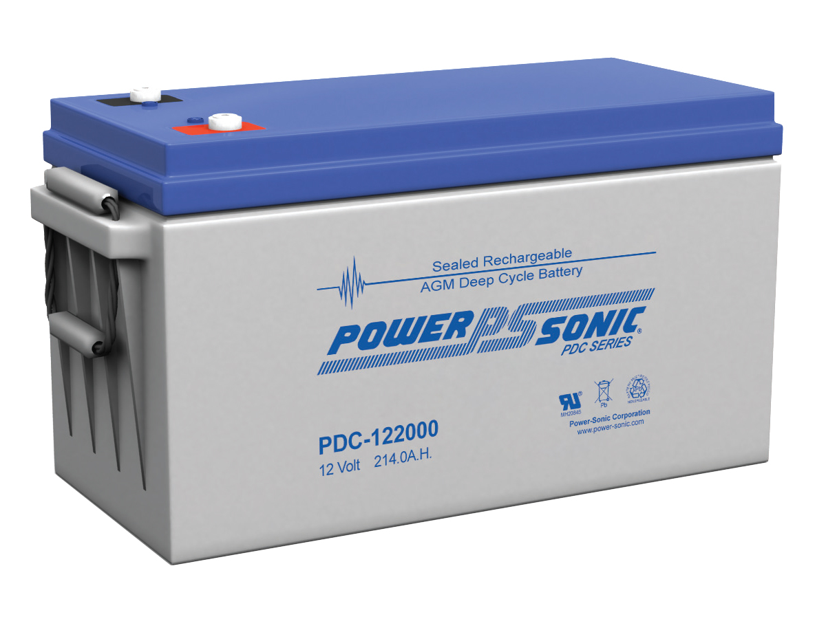 PowerSonic AGM Deep Cycle PDC122000 214Ah 12V Rechargeable Sealed Lead Acid (SLA) Battery