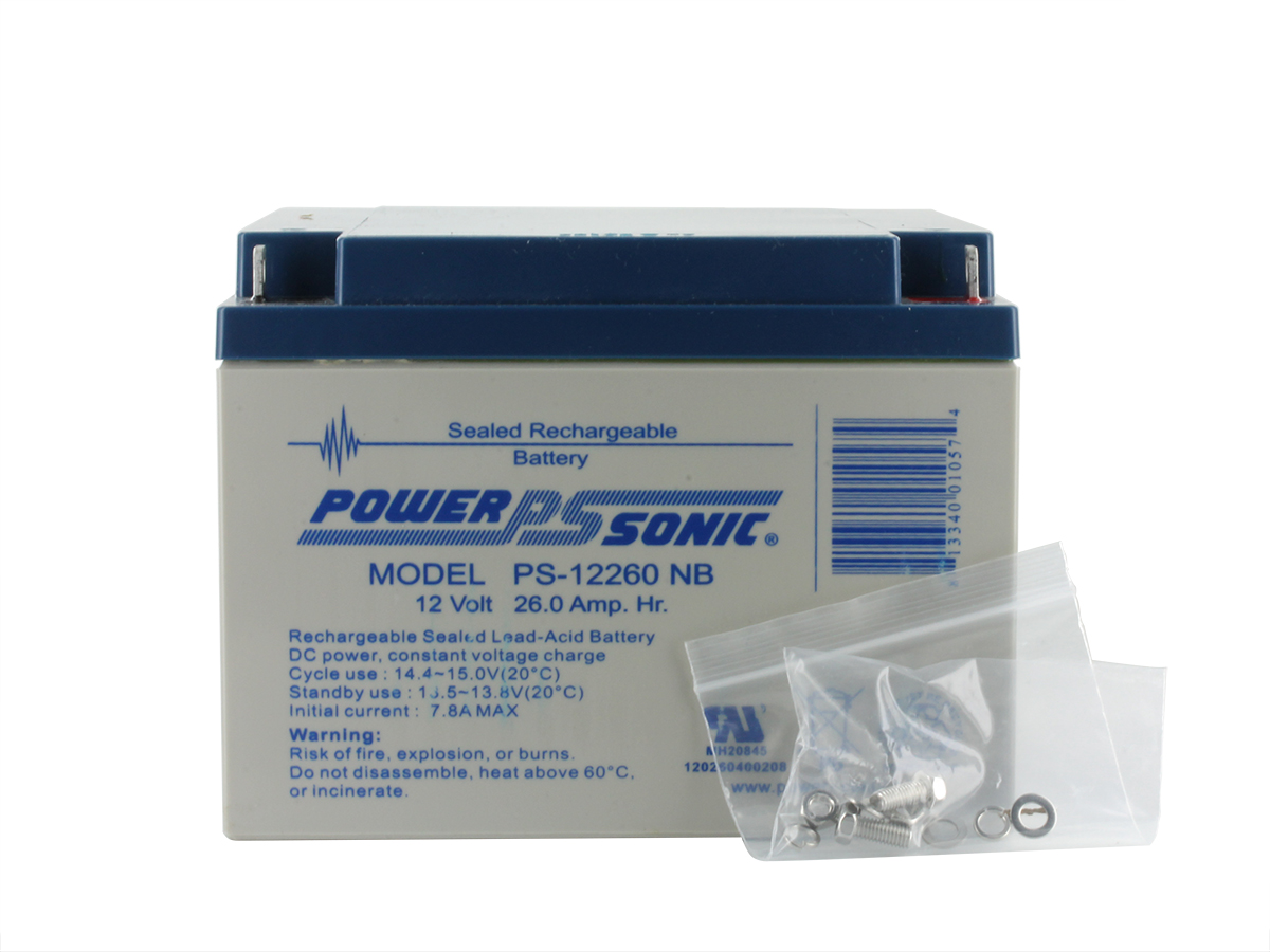 Power-Sonic AGM General Purpose PS-12260 26Ah 12V Rechargeable Sealed ...