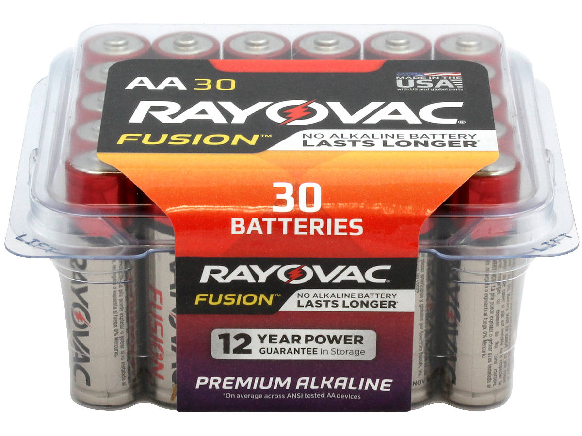 Rayovac Fusion 815 30pp Aa 15v Alkaline Button Top Batteries 30 Pack