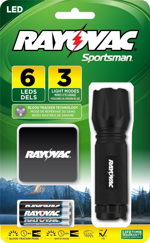 Rayovac Sportsman 3 In 1 Blood Tracker Flashlight White Red And Uv