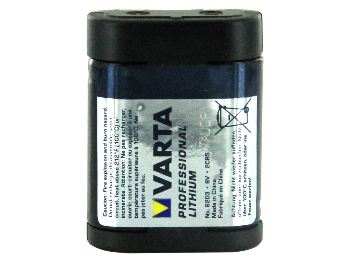 Varta Professional 6203 2CR5 1600mAh 6V Lithium (LiMnO2) Photo Battery Bulk