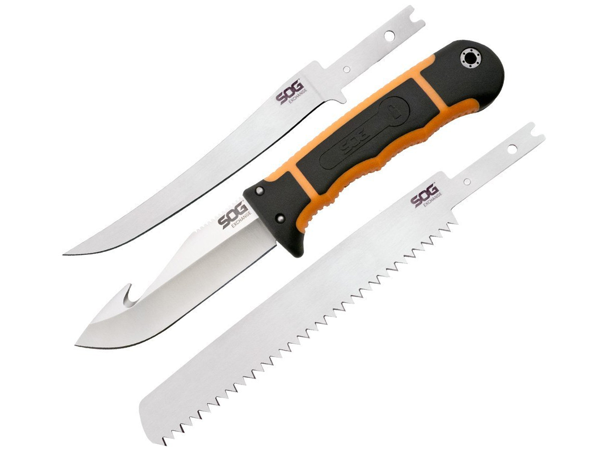 SOG Exchange Interchangeable Fixed Blade Knife Set 4.3inch Saw