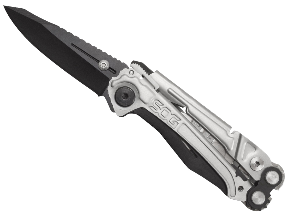 SOG Reactor Multi-Tool - Includes 10 Tools - Bead Blasted Finish ...
