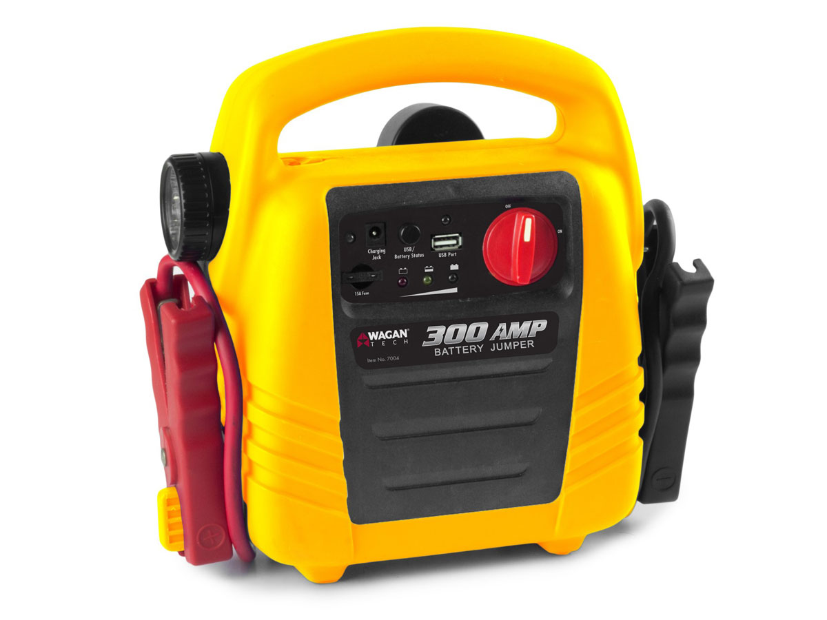 Wagan Tech 7004 Battery Jumper 300 Amp Jump Starter with Air Compressor
