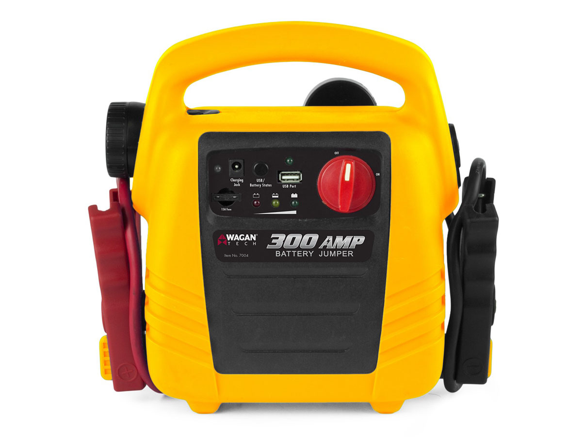 Wagan Tech 7004 Battery Jumper 300 Amp Jump Starter with Air Compressor